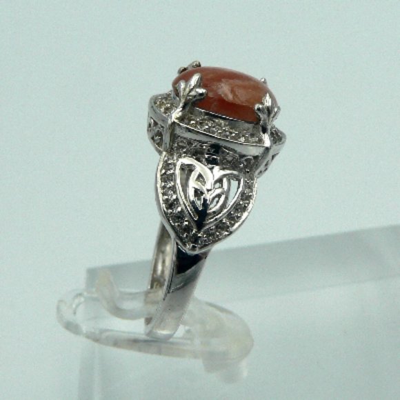 Sz 7 Genuine  Madras Sunstone (Ovl 2.75 ct) Ring   NWOT - Picture 2 of 5